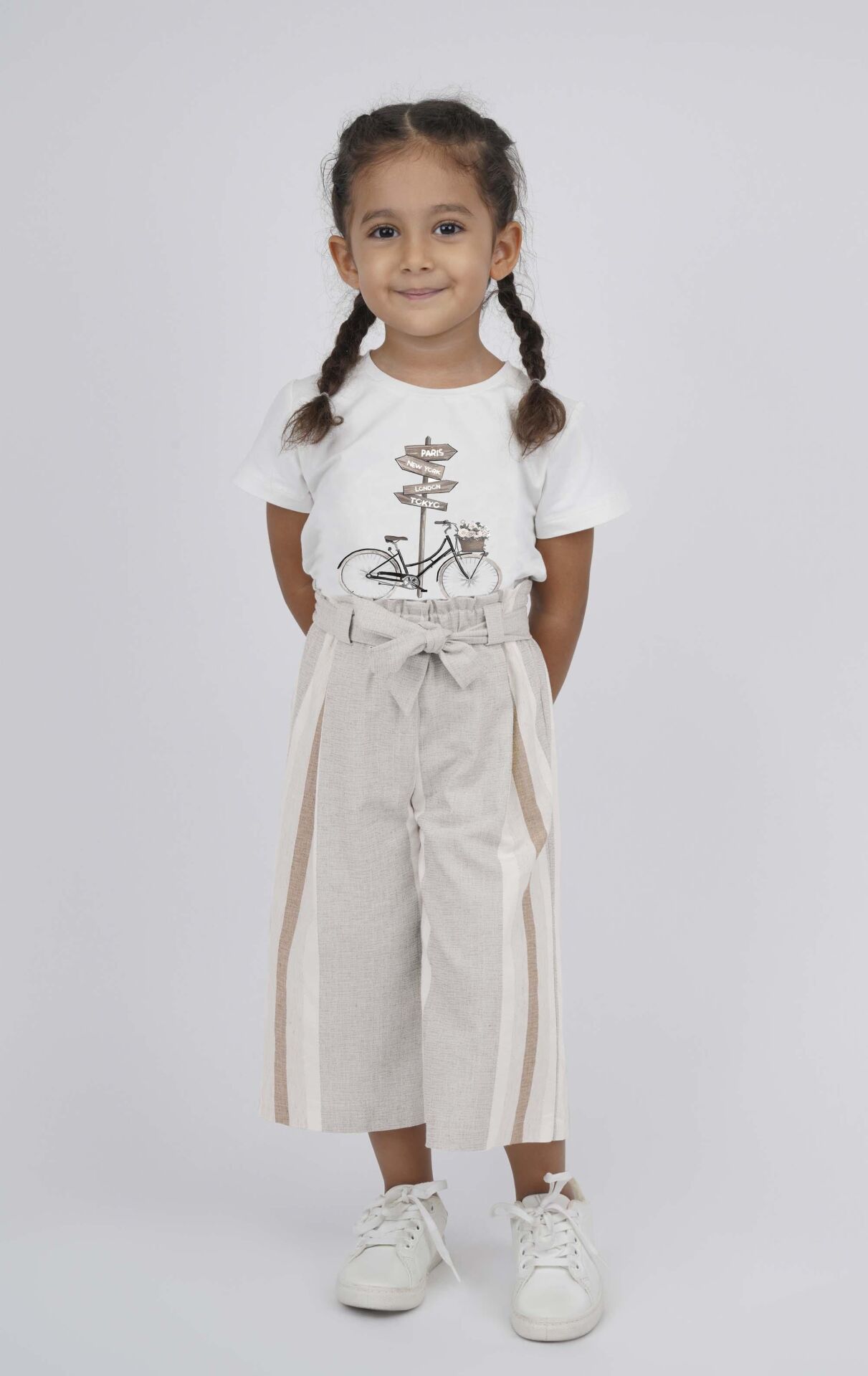 KIZ ÇOCUK KUŞAKLI PANTOLON