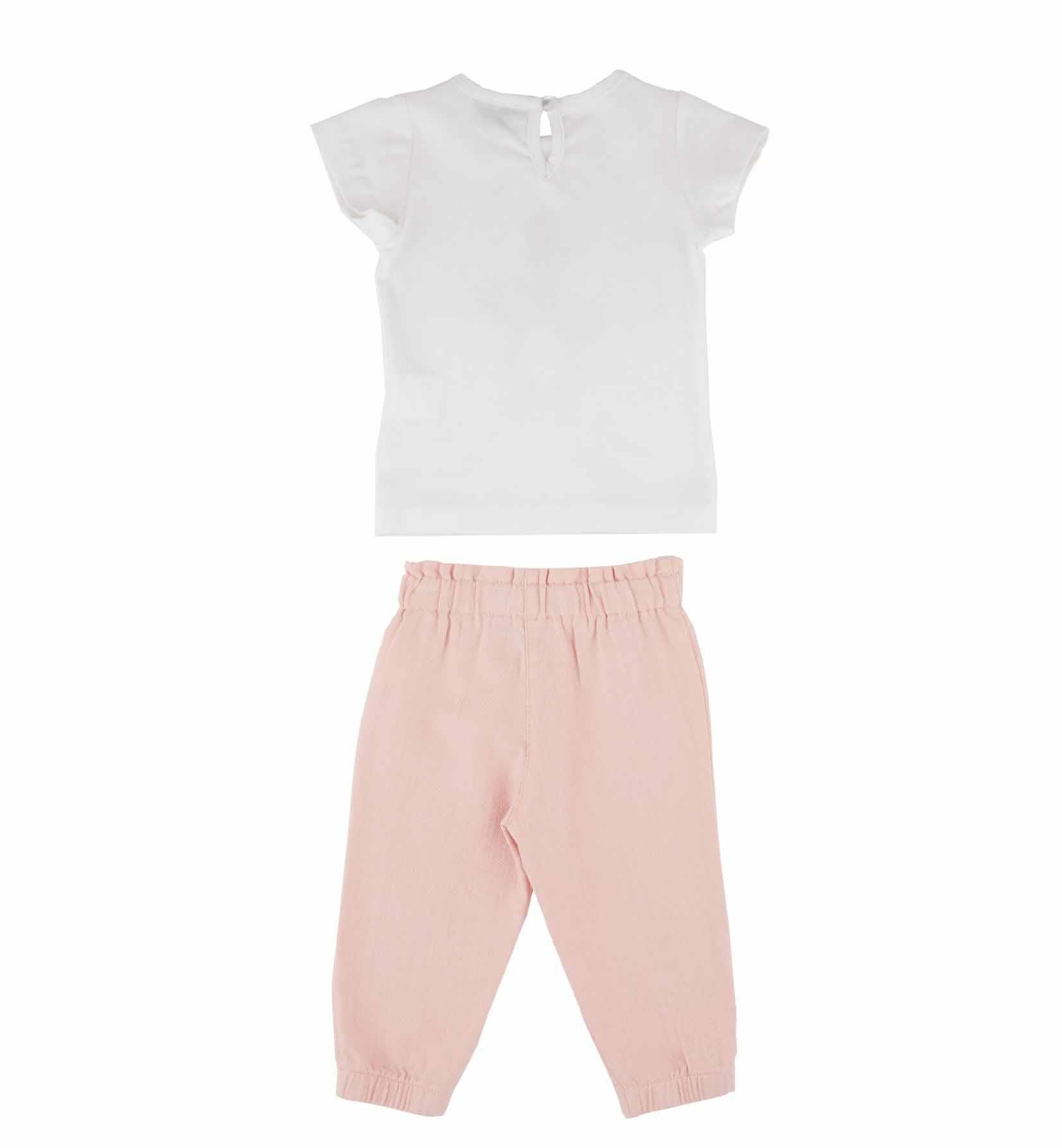 KIZ BEBEK FİYONKLU PANTOLON TAKIM