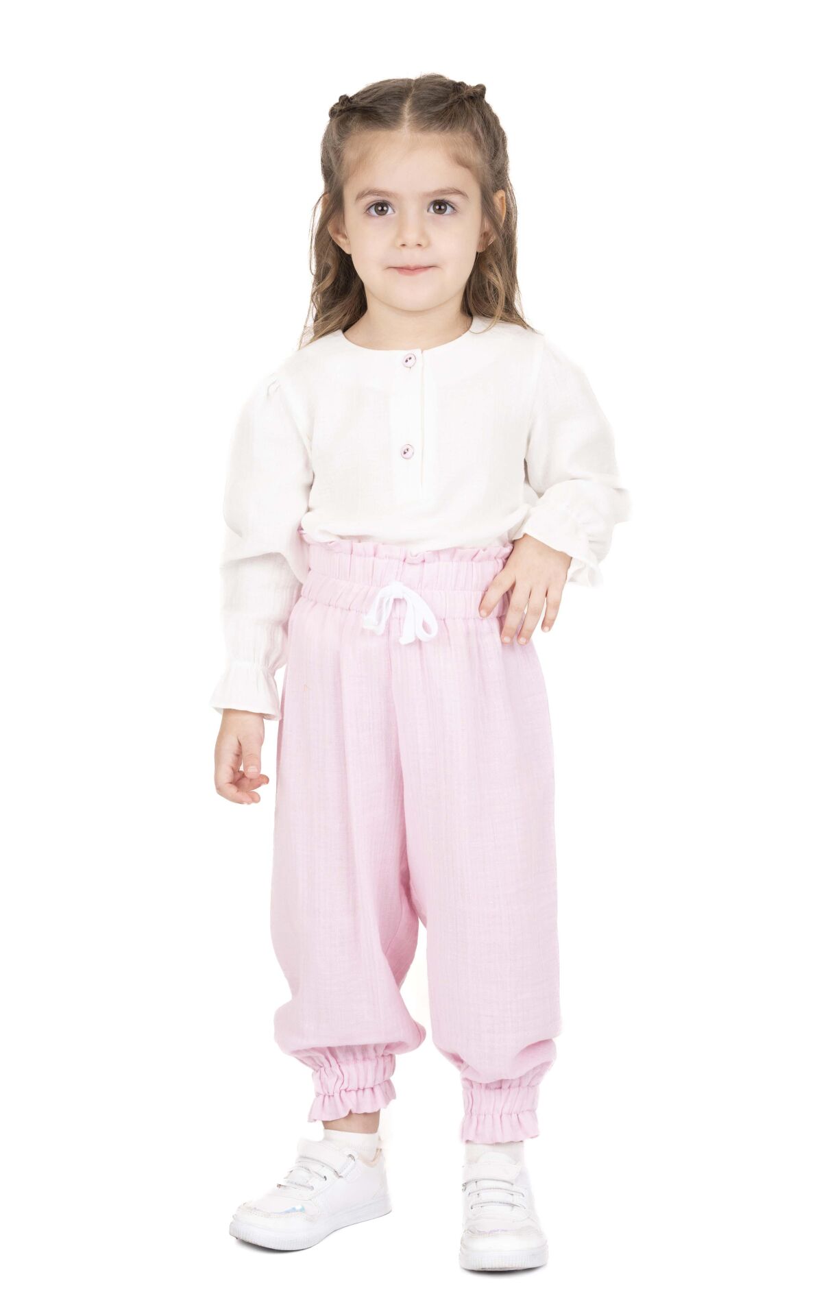 KIZ ÇOCUK DÜĞMELİ BLUZ