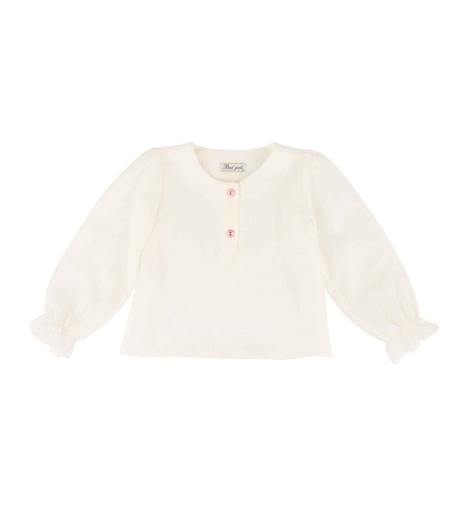 KIZ ÇOCUK DÜĞMELİ BLUZ