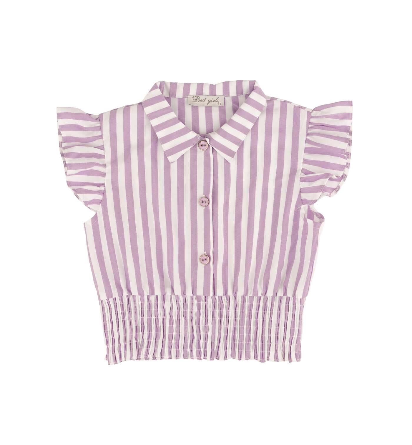 KIZ ÇOCUK ÇİZGİLİ BLUZ