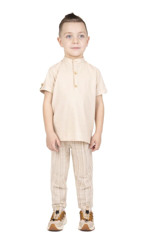 ERKEK ÇOCUK DİK YAKALI GÖMLEK