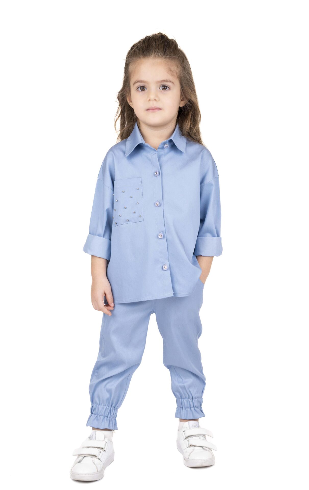 KIZ ÇOCUK BONCUKLU GÖMLEK