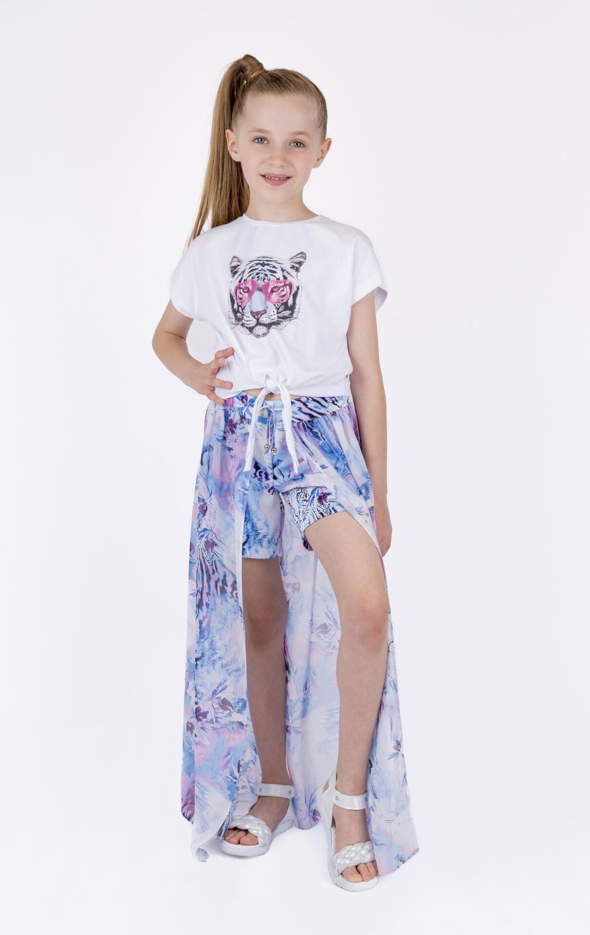 KIZ ÇOCUK DESENLİ ŞORT ETEK