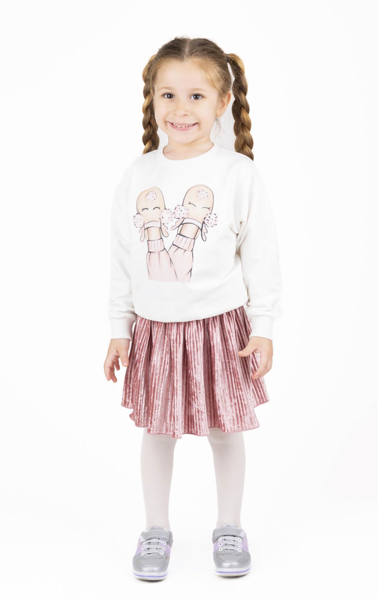 KIZ ÇOCUK BASKILI SWEATSHIRT