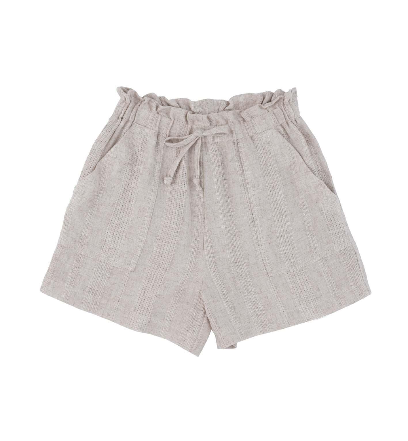 KIZ ÇOCUK KETEN KARIŞIMLI ŞORT