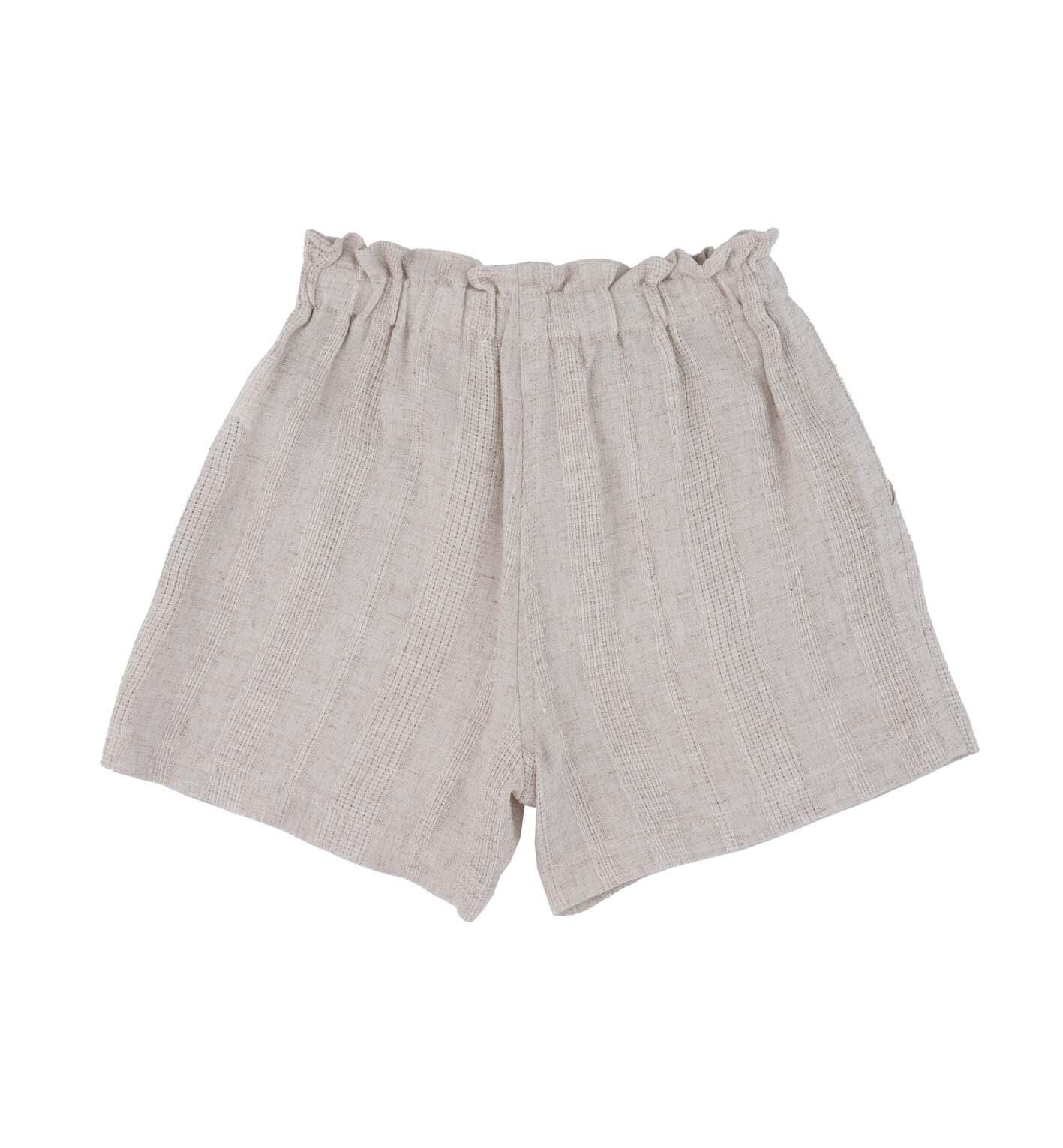 KIZ ÇOCUK KETEN KARIŞIMLI ŞORT