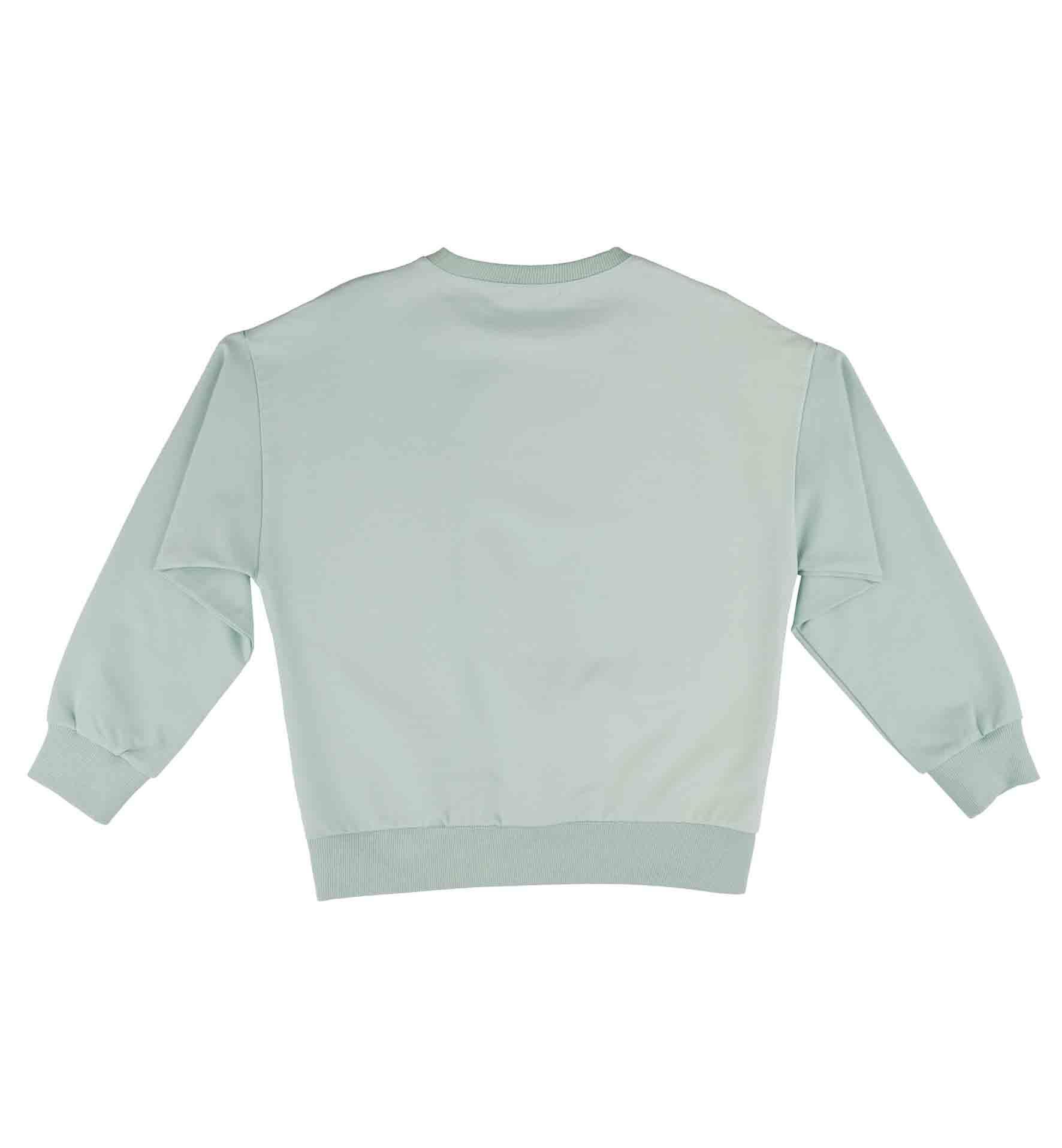 KIZ ÇOCUK BASKILI PÜSKÜL DETAYLI SWEATSHIRT
