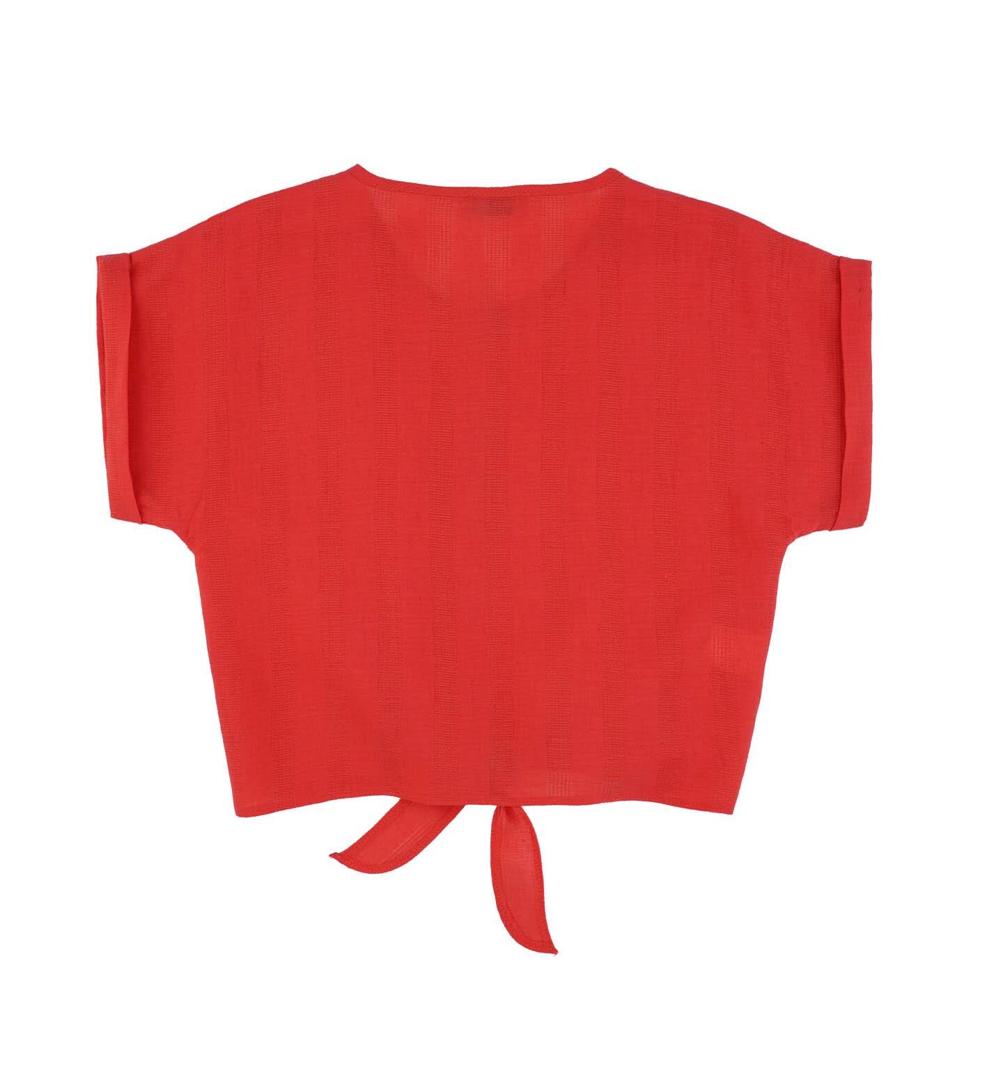 KIZ ÇOCUK BEL BAĞLAMALI GÖMLEK