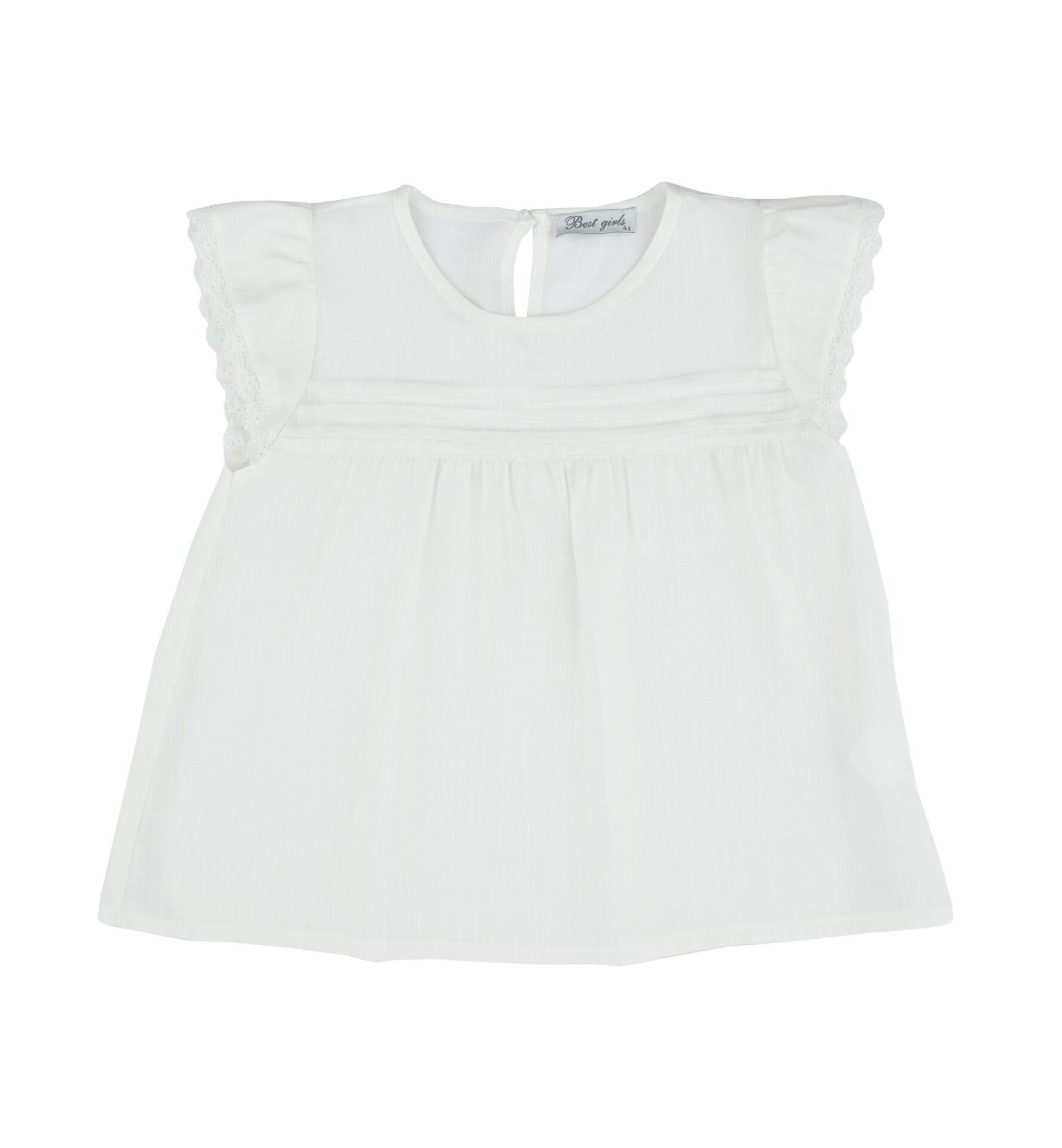 KIZ ÇOCUK DANTEL İŞLEMELİ BLUZ