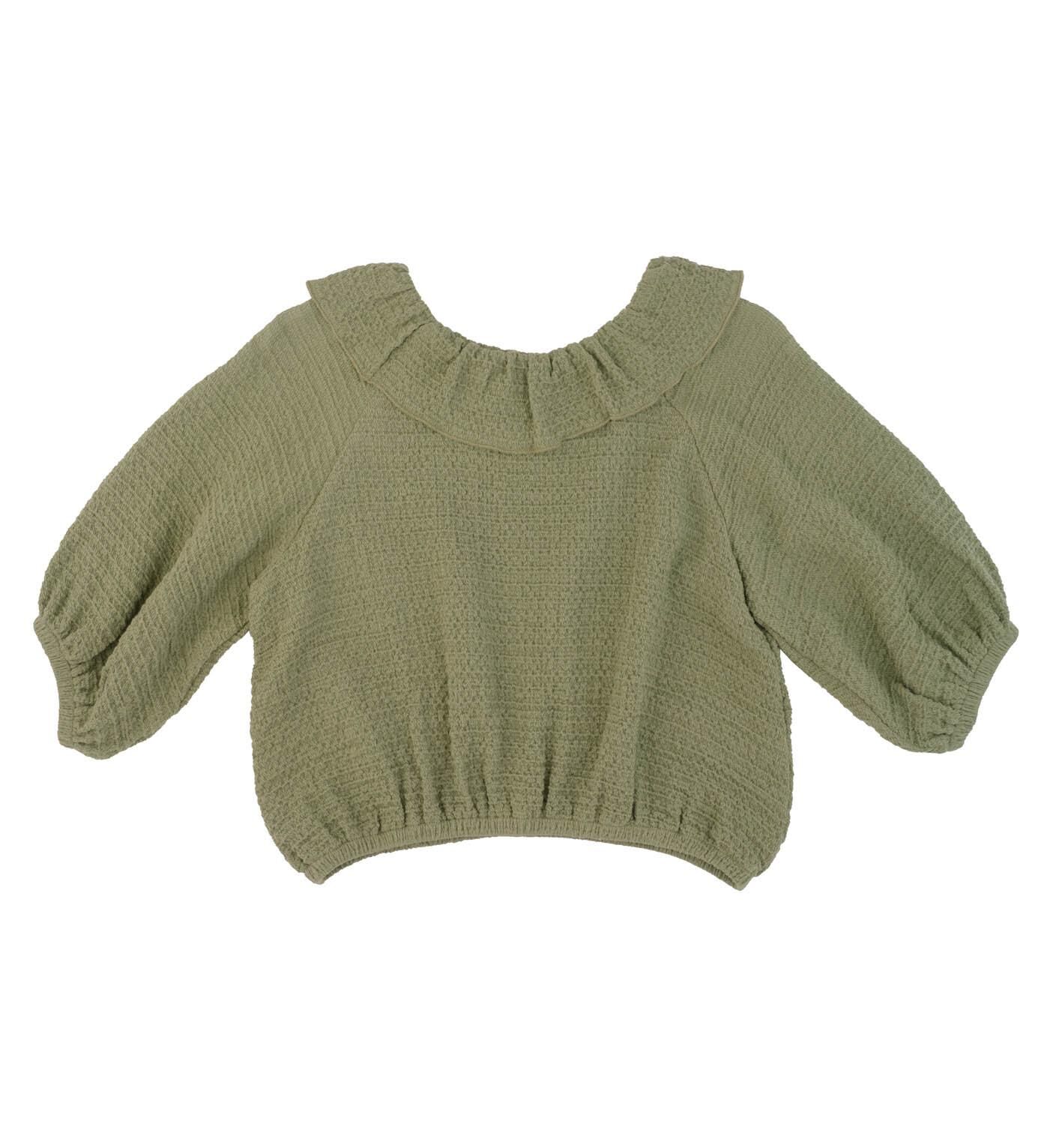 KIZ ÇOCUK YAKA FIRFIRLI BLUZ