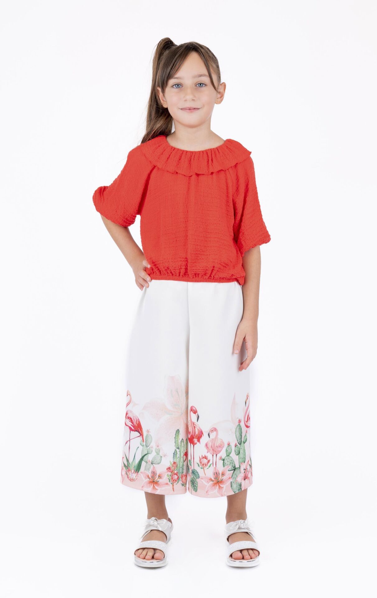 KIZ ÇOCUK YAKA FIRFIRLI BLUZ