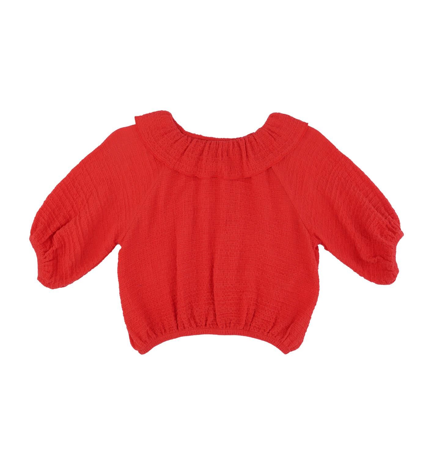 KIZ ÇOCUK YAKA FIRFIRLI BLUZ