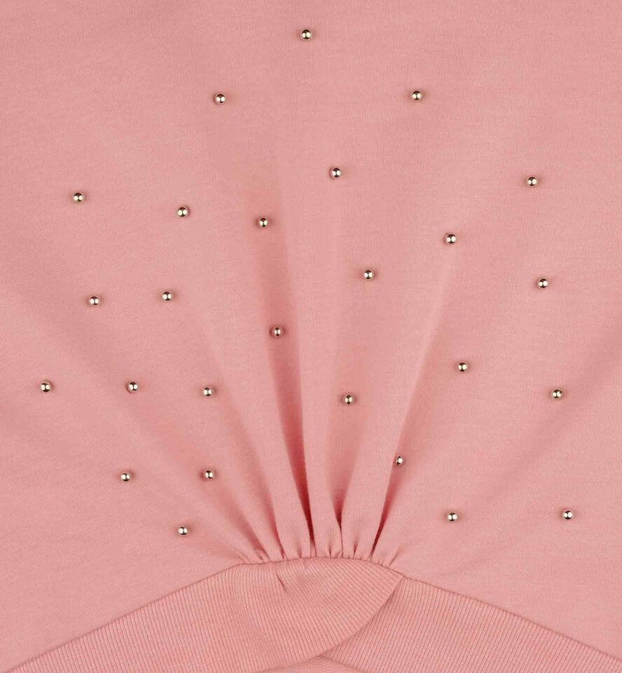 KIZ ÇOCUK ASİMETRİK LASTİKLİ SWEATSHIRT