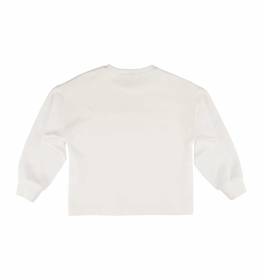 KIZ ÇOCUK DANTEL İŞLEMELİ SWEATSHIRT