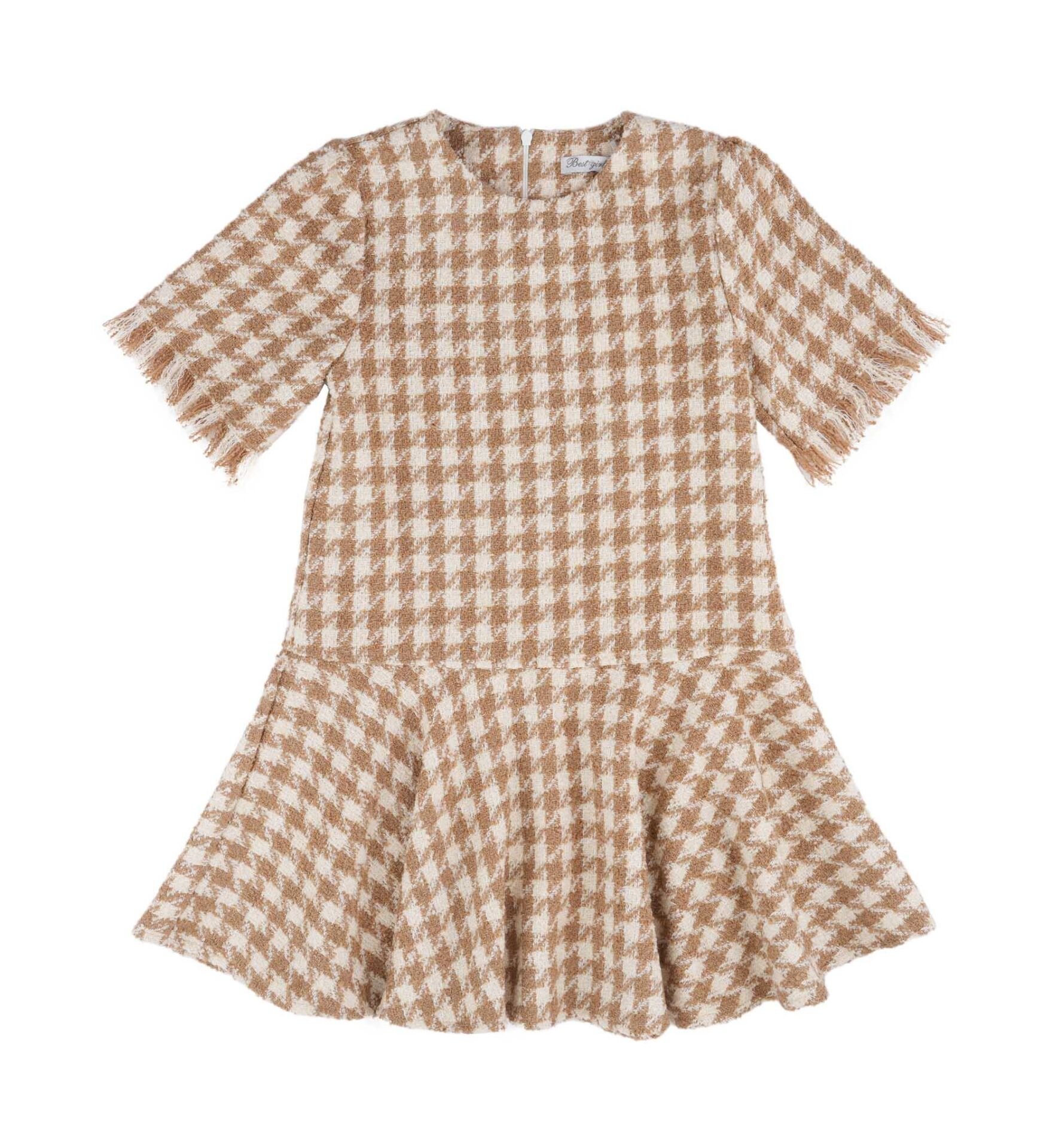 KIZ ÇOCUK KISA KOLLU TÜVİT ELBİSE