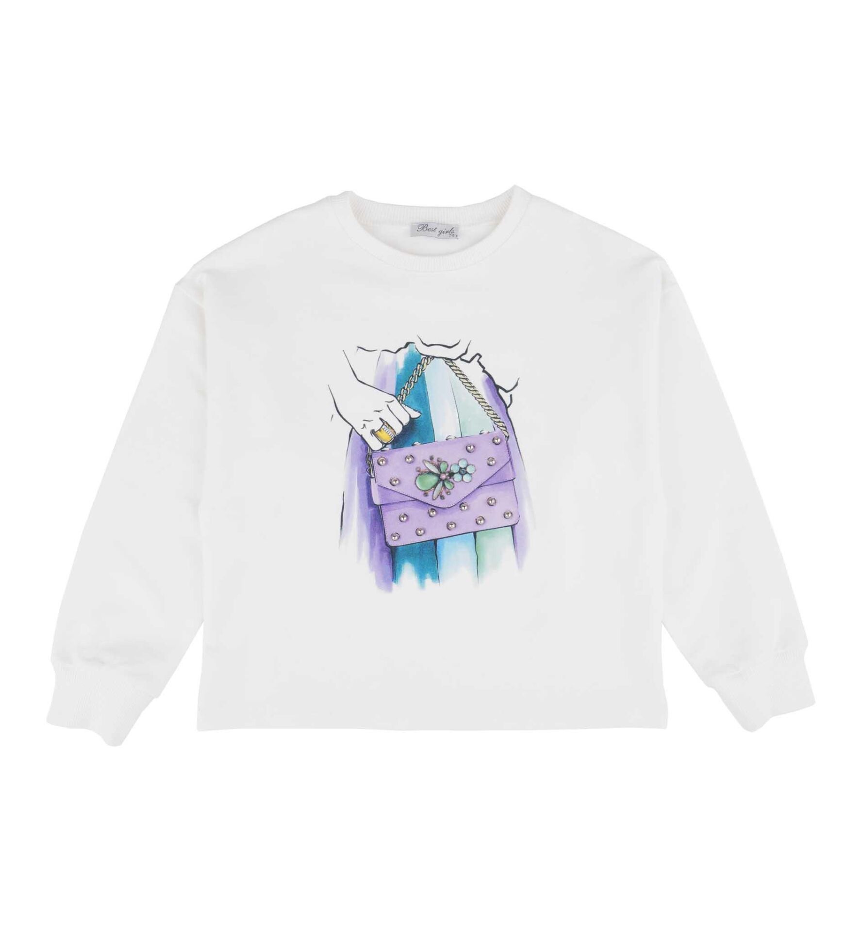 KIZ ÇOCUK BASKILI SWEATSHIRT