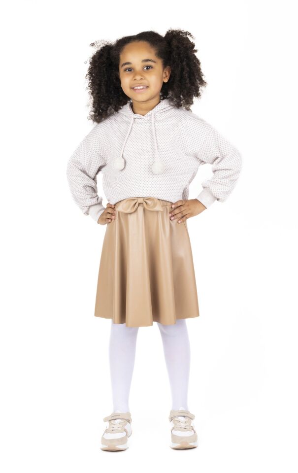 KIZ ÇOCUK PONPON İPLİ SWEATSHIRT