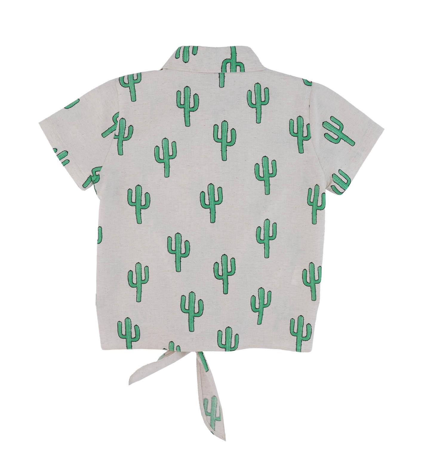 KIZ ÇOCUK ÖNÜ BAĞLAMALI GÖMLEK