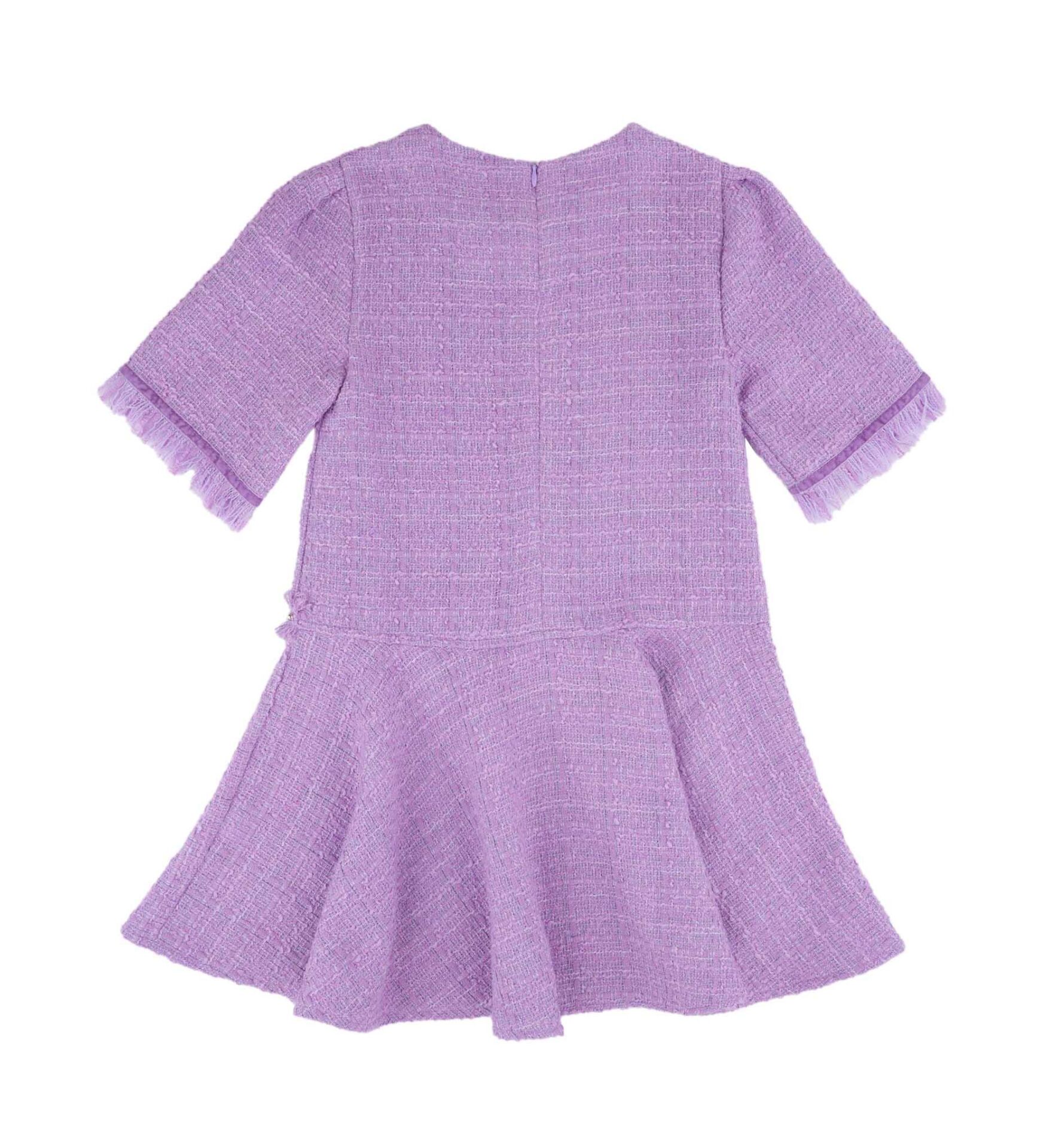 KIZ ÇOCUK KOLU PÜSKÜLLÜ ELBİSE