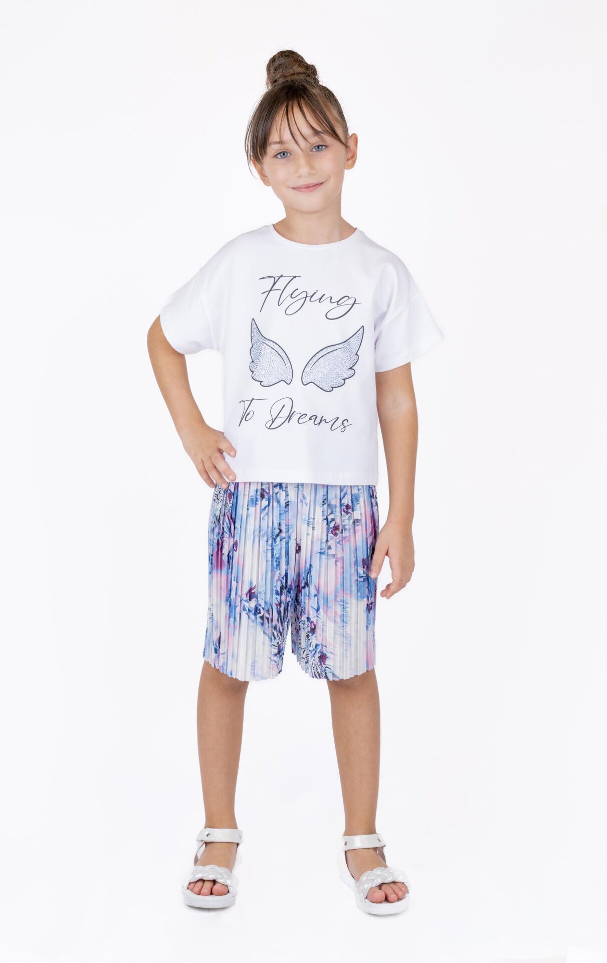 KIZ ÇOCUK TAŞ BASKILI BLUZ