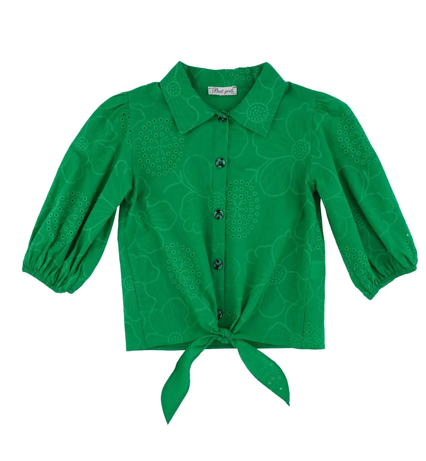 KIZ ÇOCUK BELDEN BAĞLAMALI GÖMLEK