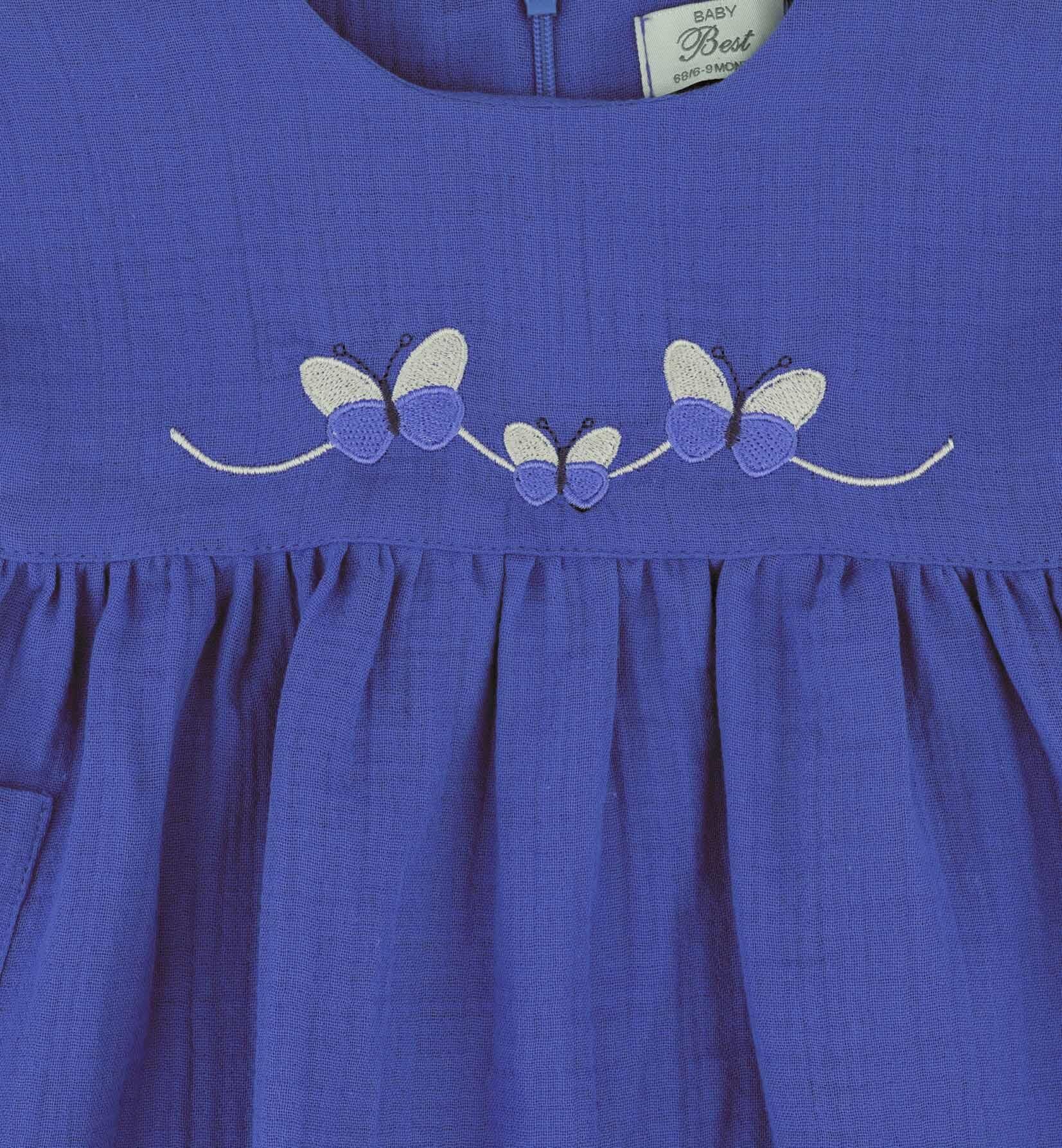 KIZ BEBEK YAMA CEPLİ ELBİSE