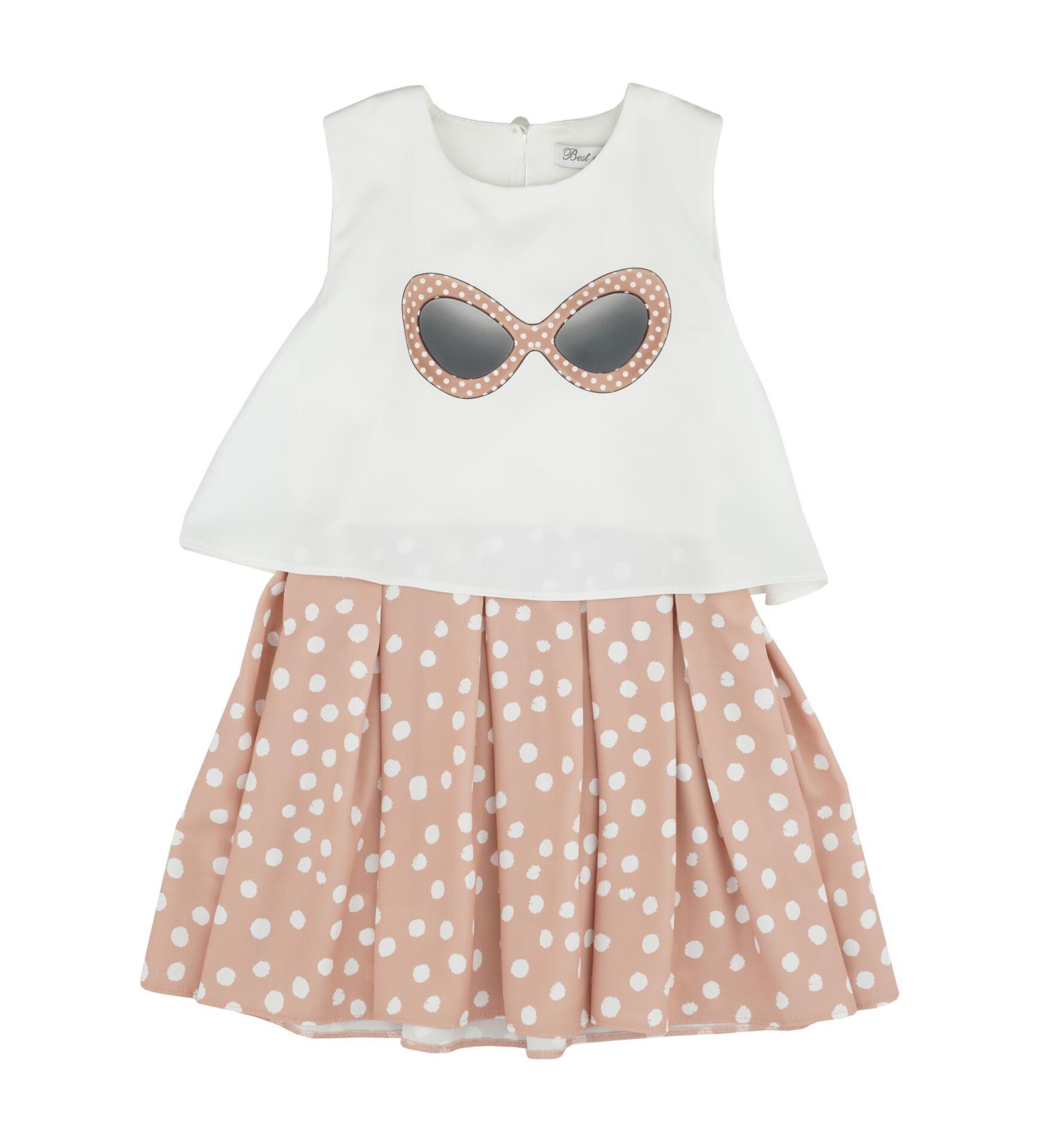 KIZ ÇOCUK PUANTİYE DESENLİ ELBİSE