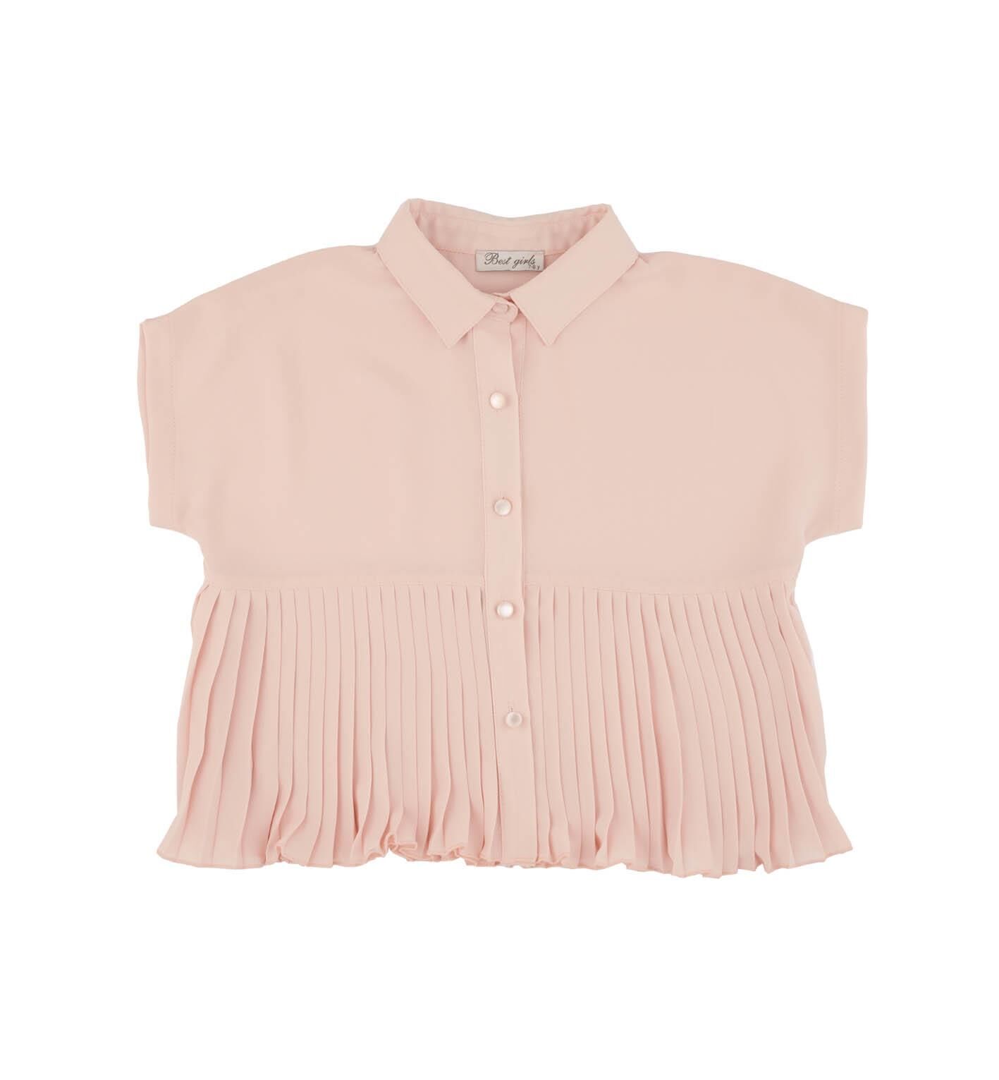 KIZ ÇOCUK PİLELİ GÖMLEK