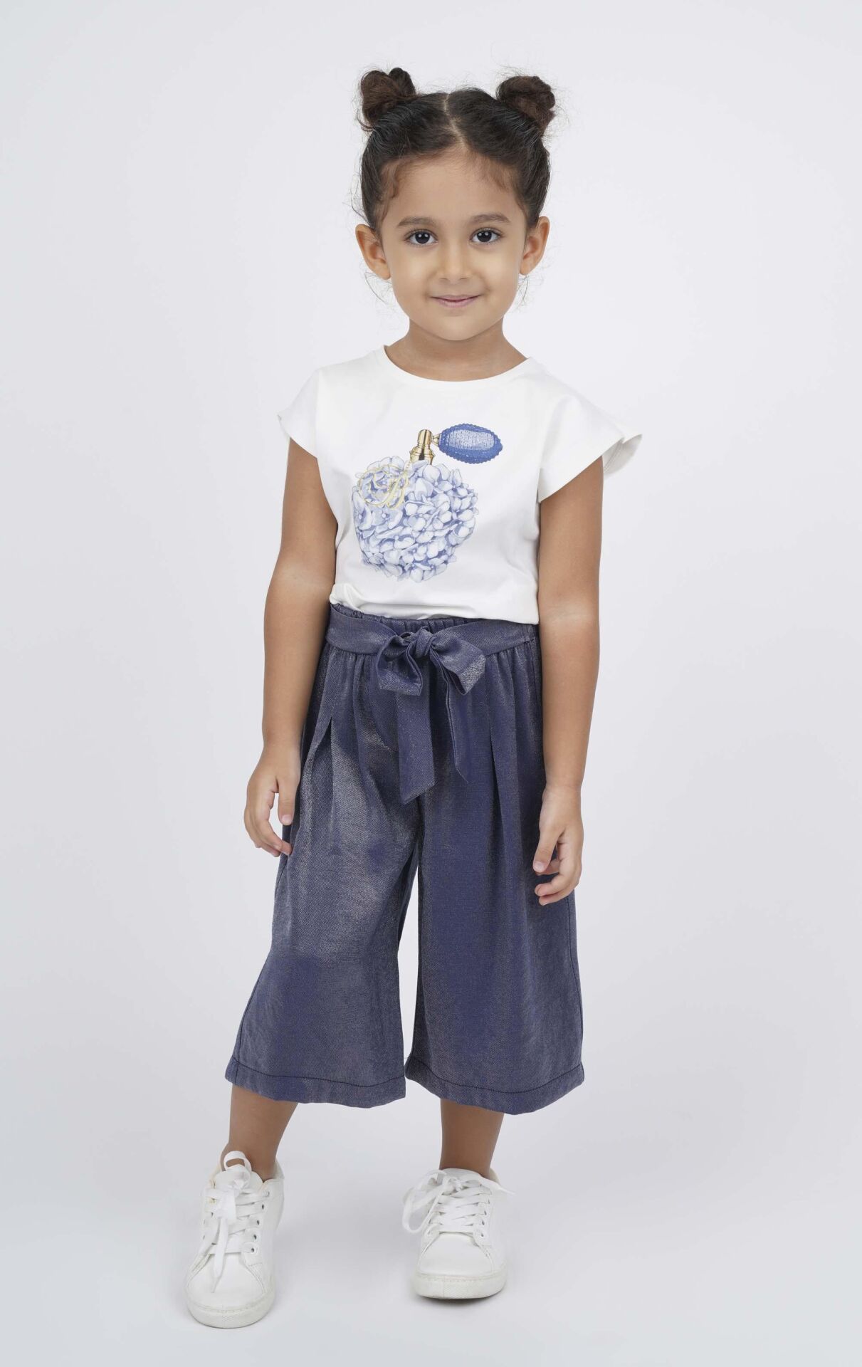 KIZ ÇOCUK PARLAK DOKULU BOL PANTOLON