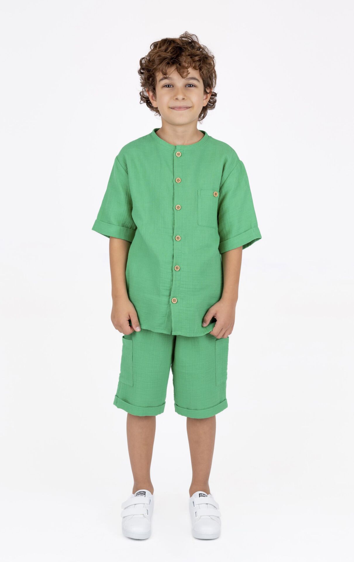 ERKEK ÇOCUK YAMA CEPLİ ŞORT