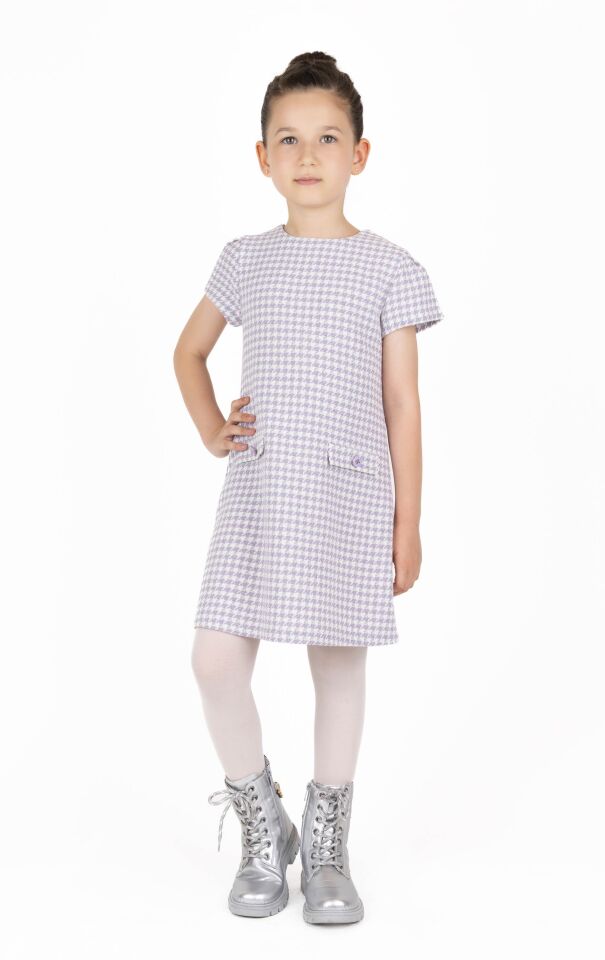 KIZ ÇOCUK KAZAYAĞI DESENLİ ELBİSE
