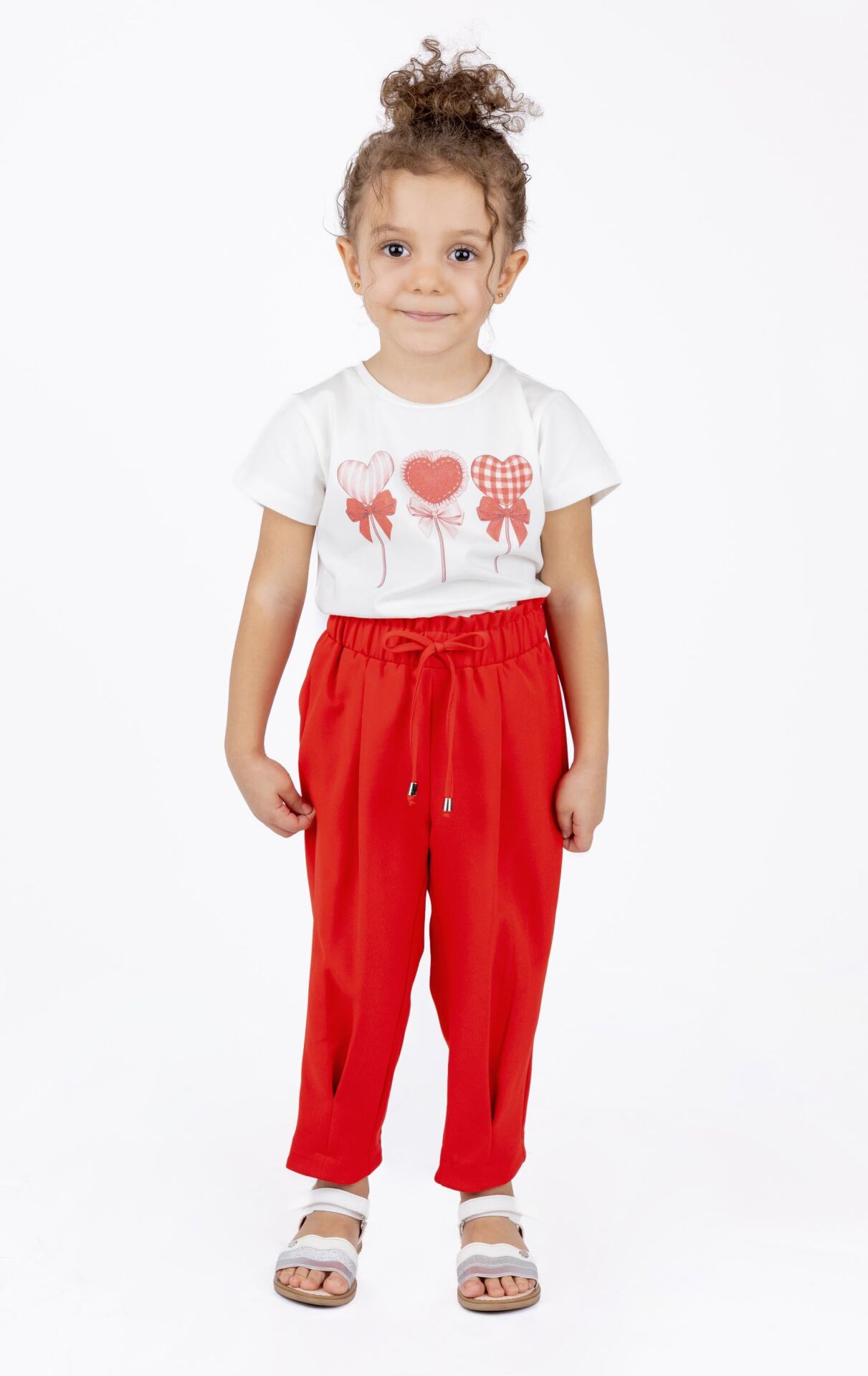 KIZ ÇOCUK BELİ İP BAĞLAMALI PANTOLON