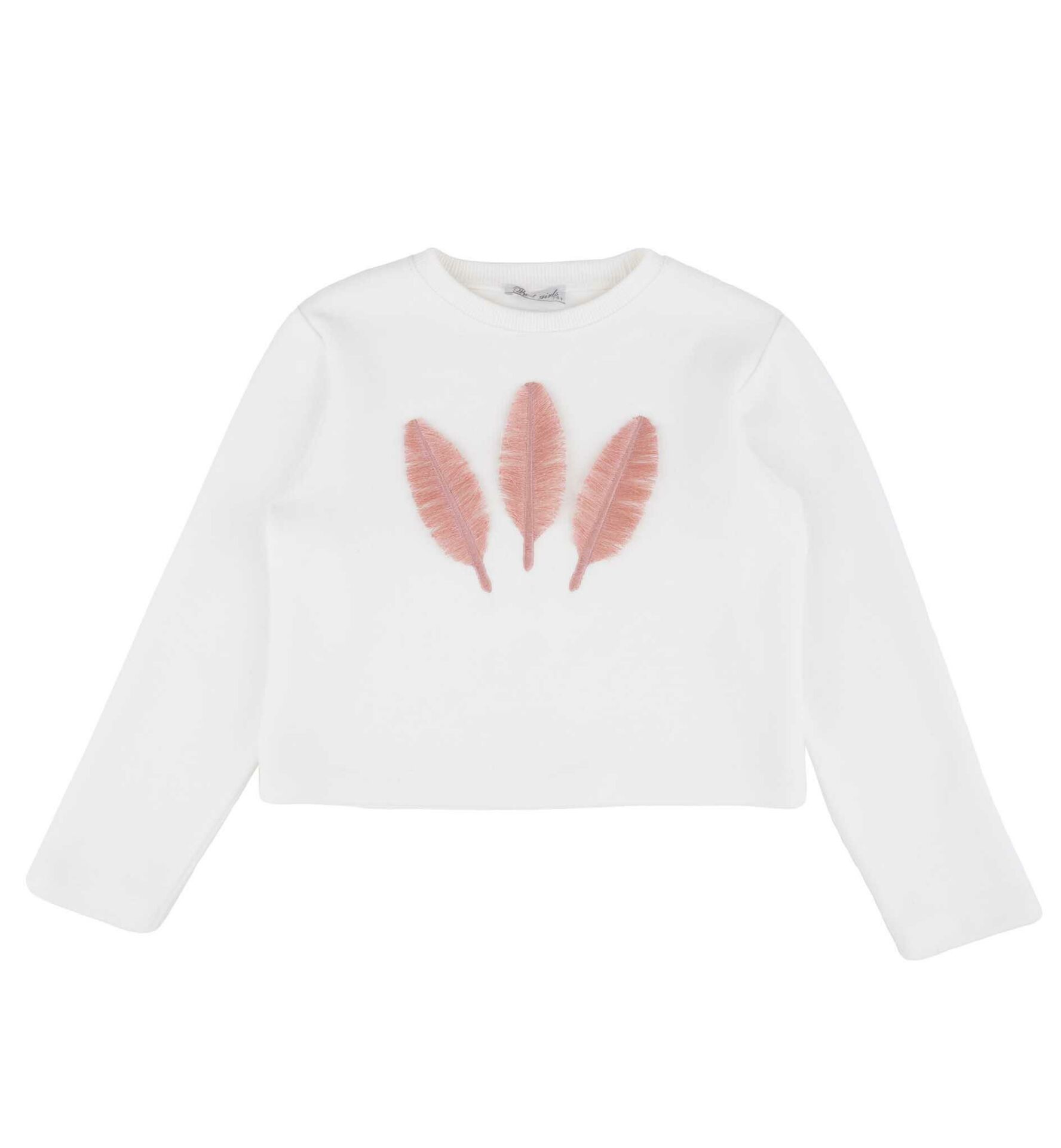 KIZ ÇOCUK PÜSKÜL NAKIŞLI SWEATSHIRT