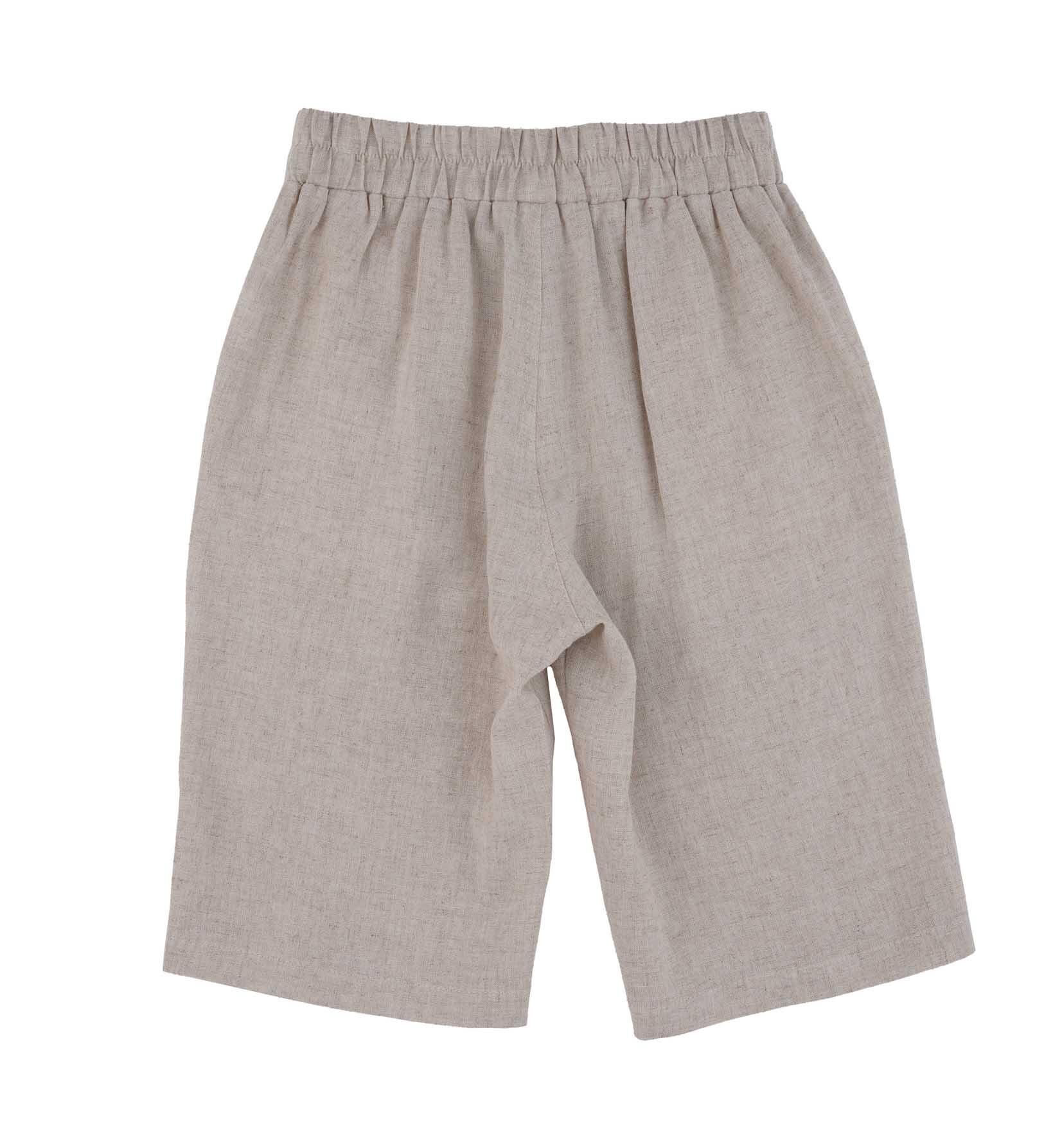 ERKEK ÇOCUK BELİ LASTİKLİ KETEN KARIŞIMLI ŞORT