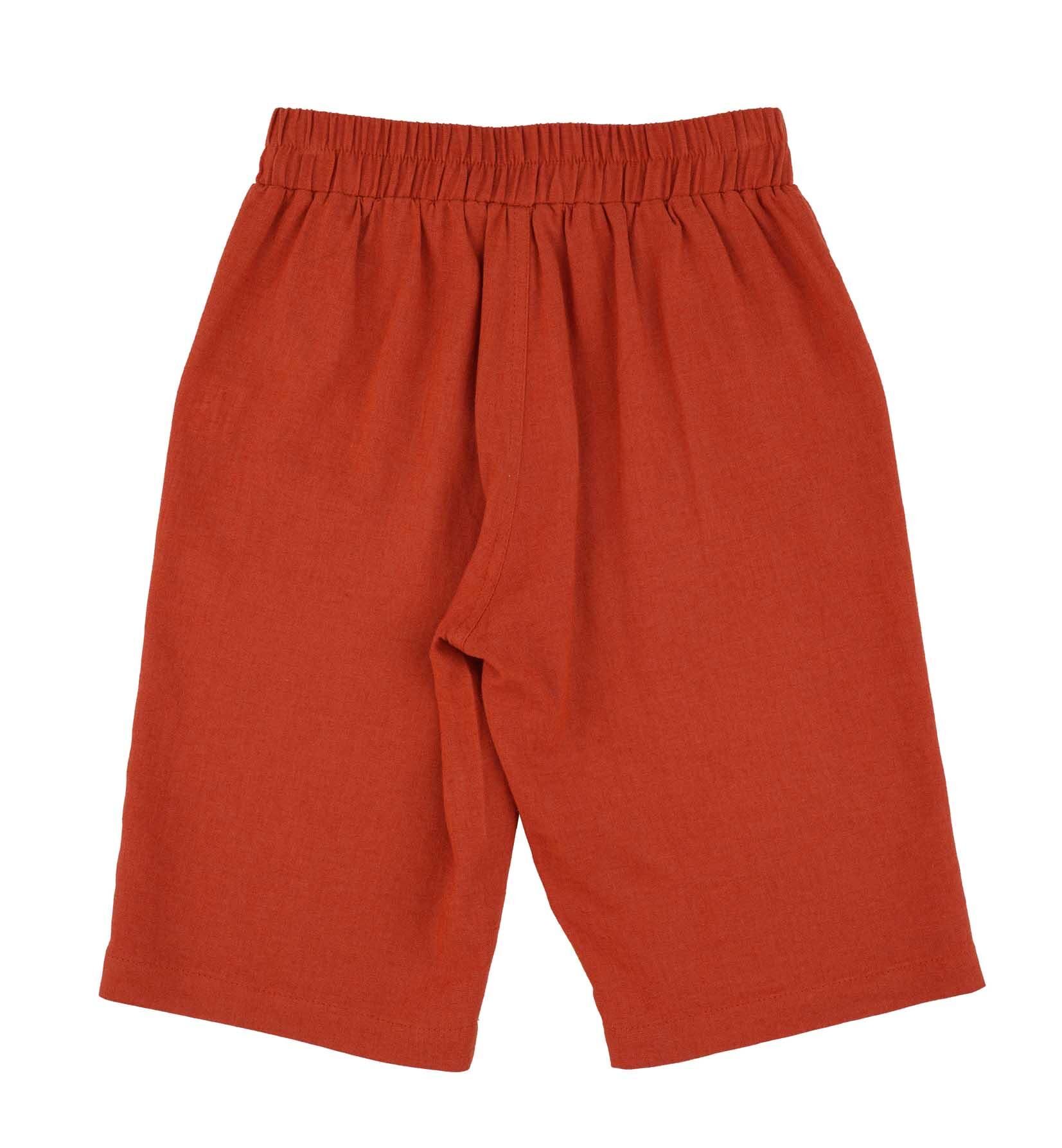 ERKEK ÇOCUK BELİ LASTİKLİ KETEN KARIŞIMLI ŞORT