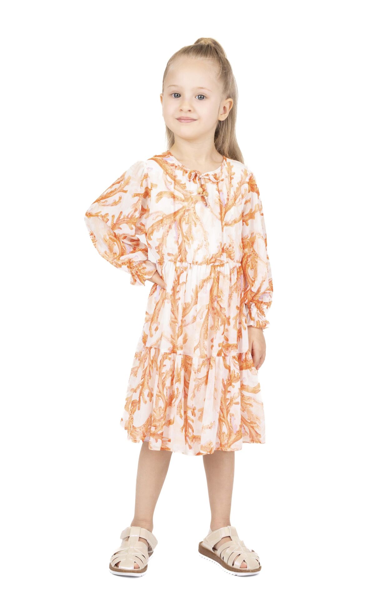 KIZ ÇOCUK DESENLİ ELBİSE