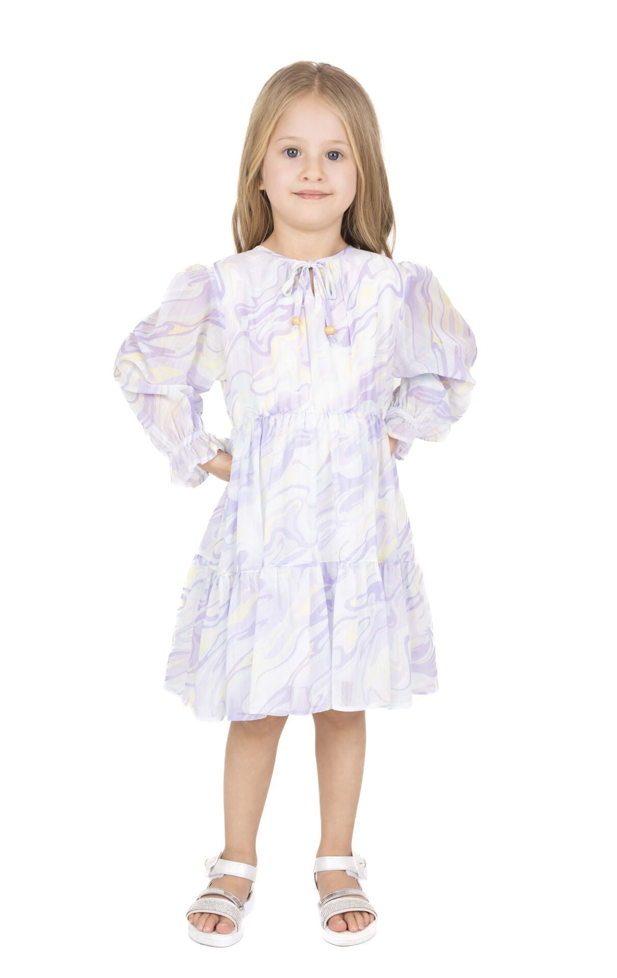 KIZ ÇOCUK DESENLİ ELBİSE