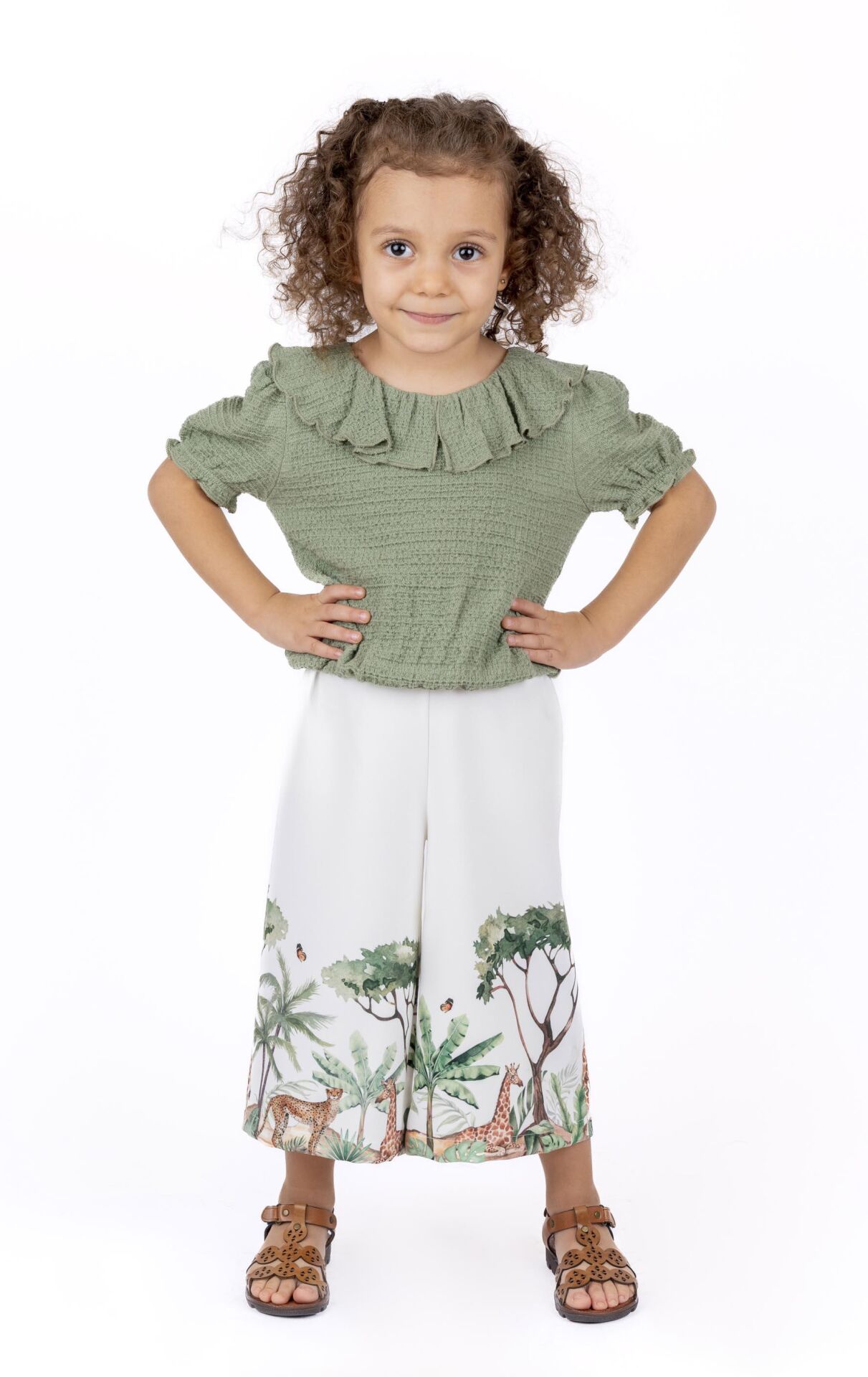 KIZ ÇOCUK BASKILI PANTOLON