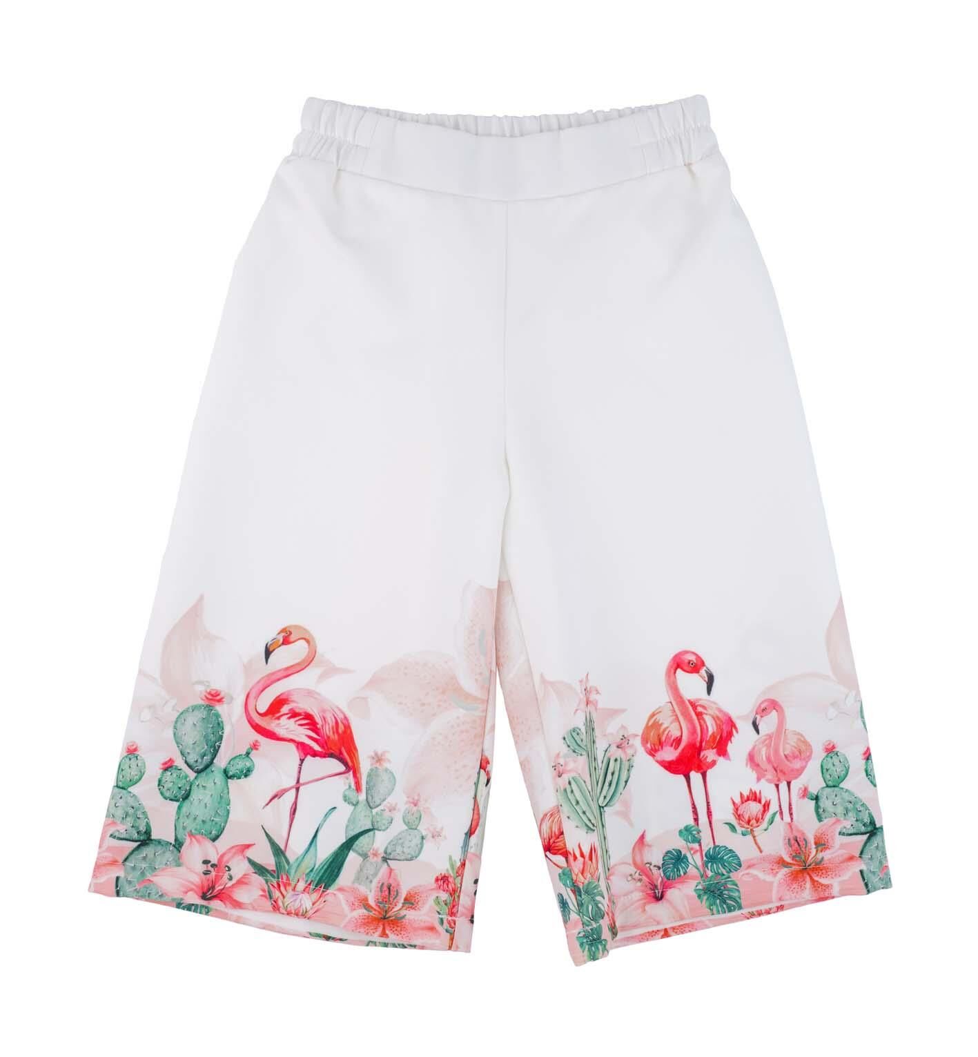 KIZ ÇOCUK FLAMİNGO BASKILI PANTOLON