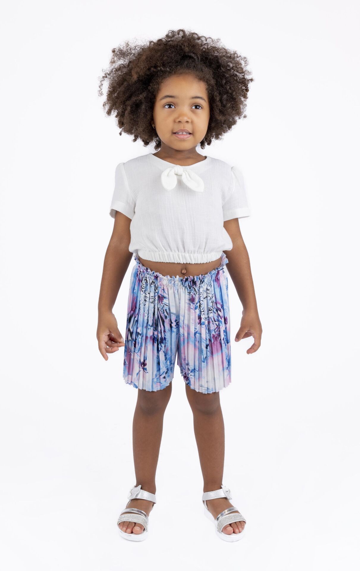 KIZ ÇOCUK PİLİLİ ŞORT