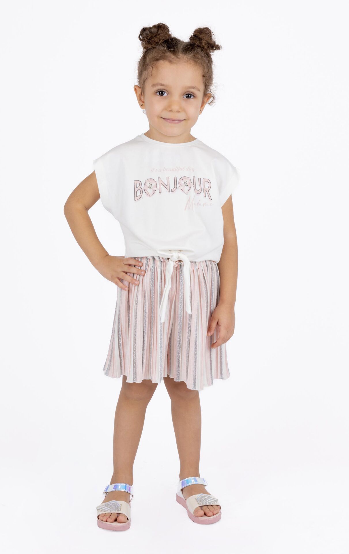 KIZ ÇOCUK ÇİZGİLİ ŞORT