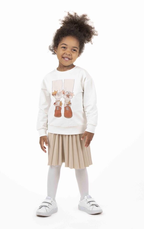 KIZ ÇOCUK BASKILI SWEATSHIRT