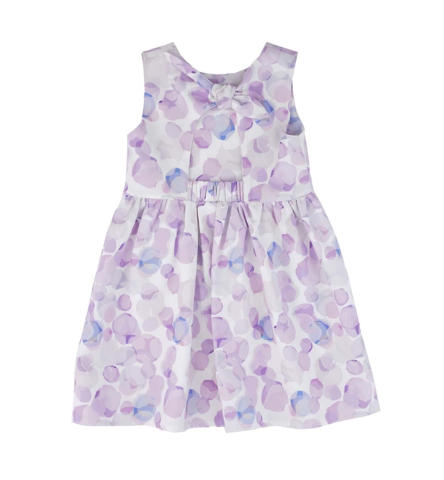 KIZ ÇOCUK SIRT PENCERELİ DESENLİ ELBİSE