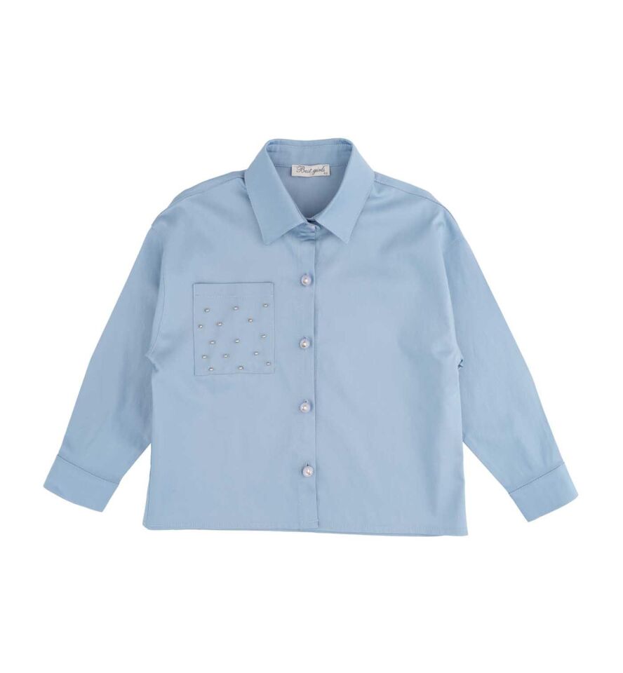 KIZ ÇOCUK BONCUKLU GÖMLEK